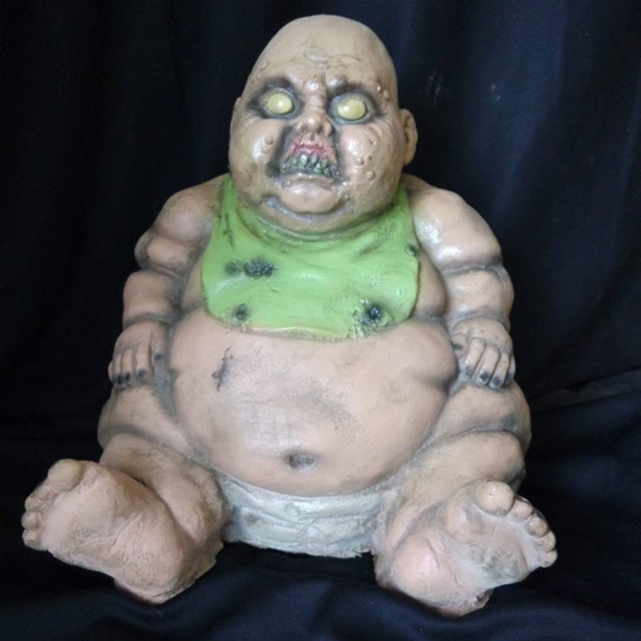 Halloween Ghost Doll Props Scary Haunted House Adornment,Realistically Latex Mummified Ghost Baby Decoration,Creepy Zombie Babies Ugly Devil Statue Tricky Prank Venue Layout Ornament (B4)