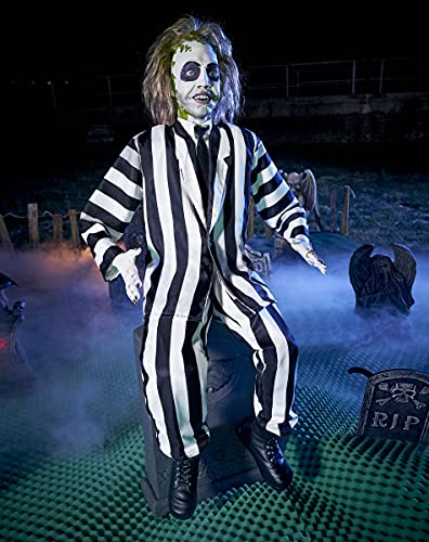 Spirit Halloween Beetlejuice Animatronic Decoration | Officially Licensed | 6 Feet Tall | Halloween Décor | Horror Décor | Moving Prop