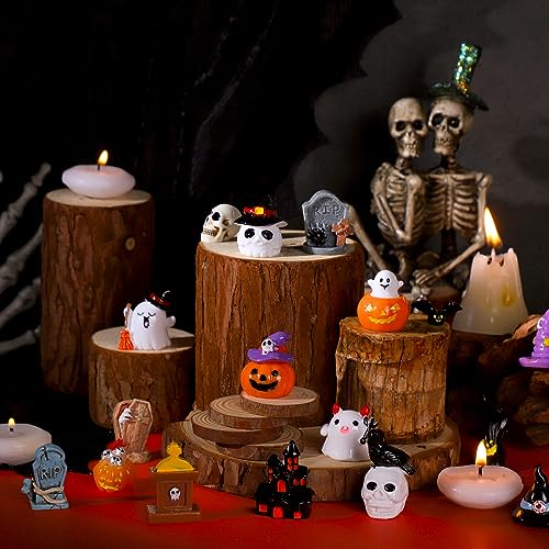 Soaoo 44 Pcs Mini Resin Figures Set Miniatures Figures Tiny Decor for Garden Fairy Accessories for Bonsai Terrarium Party Decoration(Ghost)