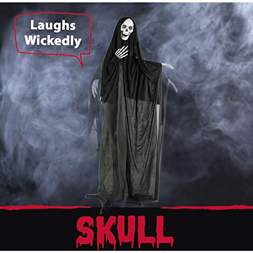 Haunted Hill Farm 63" Standing Skeleton Halloween Animatronic