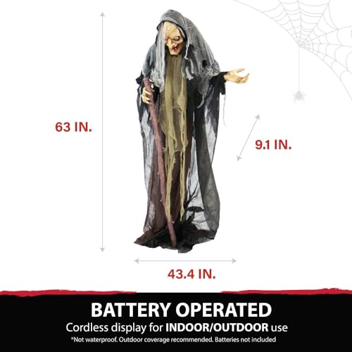 Haunted Hill Farm 63" Standing Witch Animatronic