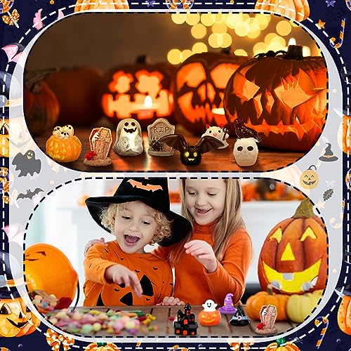 Soaoo 44 Pcs Mini Resin Figures Set Miniatures Figures Tiny Decor for Garden Fairy Accessories for Bonsai Terrarium Party Decoration(Ghost)