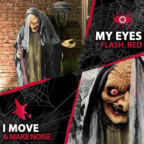 Haunted Hill Farm 63" Standing Witch Animatronic