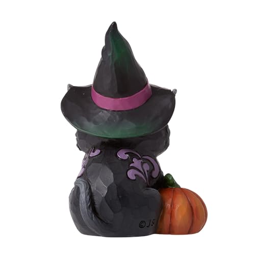 Enesco Jim Shore Heartwood Creek Four Seasons Black Cat Mini Figurine, 3.93 Inches, Stone Resin