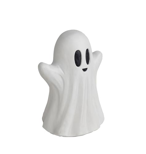 Roccadecor Halloween Ghost Figurines Decor, White Ghost Statue for Porch Decorations 10"