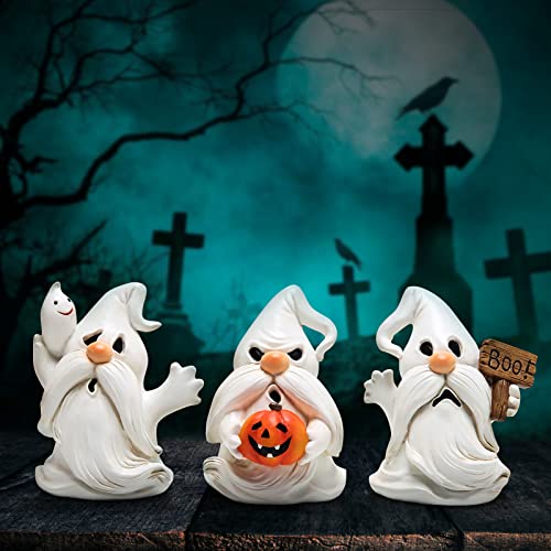 Hodao 3pcs Halloween Gnomes Decorations Indoor on The Desktop Party Supplies Figurines