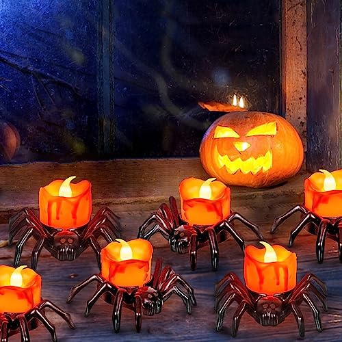 Spooky LED Halloween Tea Light Candles Set