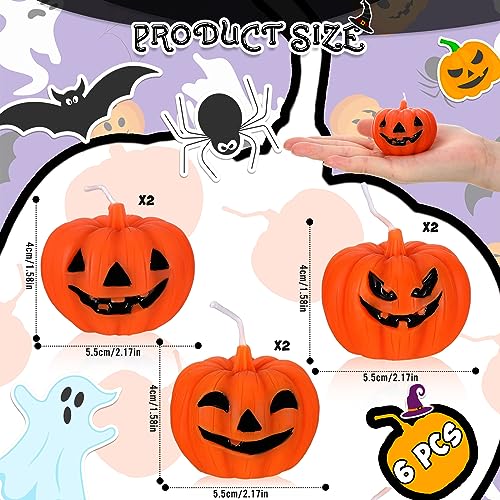 Cute Pumpkin Candle Set for Halloween Decor