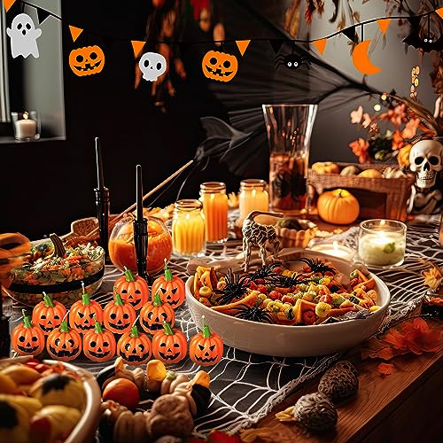 12 Pcs Ghost Face Pumpkin Tea Light Candles