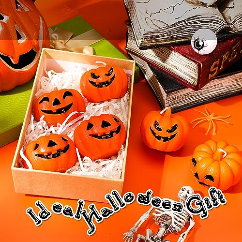 Cute Pumpkin Candle Set for Halloween Decor