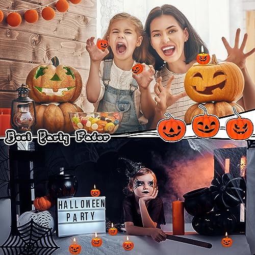 Cute Pumpkin Candle Set for Halloween Decor