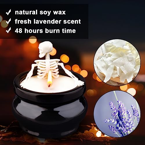 Gothic Skeleton Candle Halloween Home Decor