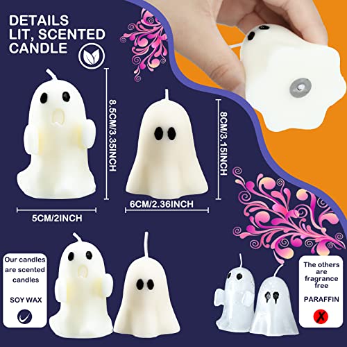 Spooky Ghost Scented Candles - 4 Pack