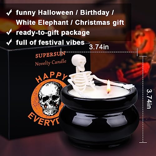 Gothic Skeleton Candle Halloween Home Decor