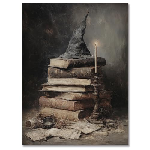 Gothic Vintage Halloween Canvas Wall Art Poster