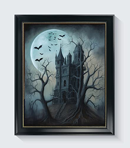 Haunted House Gothic Art Print – 14x11 Inches