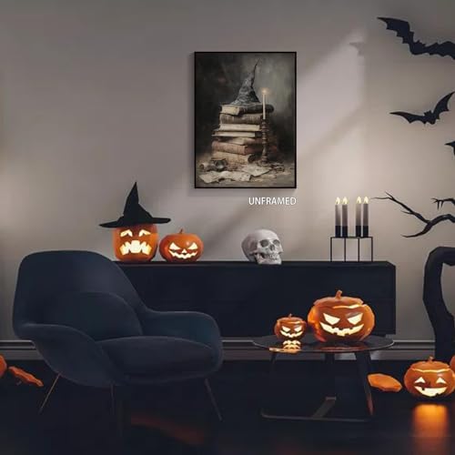 Gothic Vintage Halloween Canvas Wall Art Poster