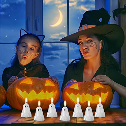 10 Ghost Candles for Halloween Party Decor