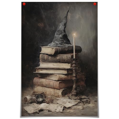Gothic Vintage Halloween Canvas Wall Art Poster