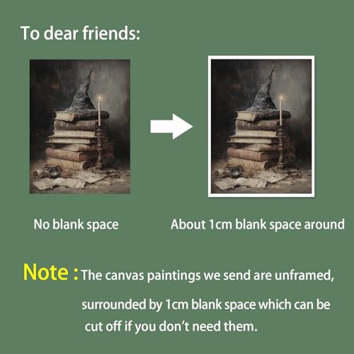 Gothic Vintage Halloween Canvas Wall Art Poster