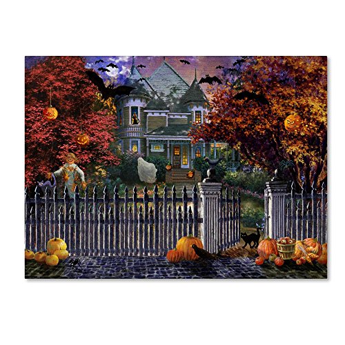 Nicky Boehme Halloween House 24x32 Canvas Art