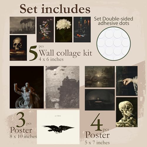 Gothic Dark Academia Halloween Room Decor Prints