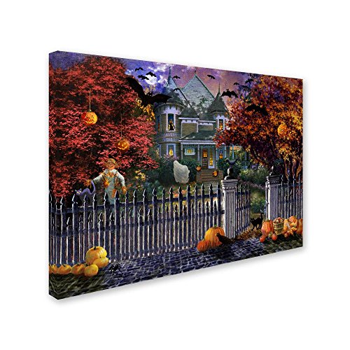 Nicky Boehme Halloween House 24x32 Canvas Art