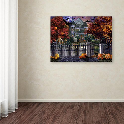 Nicky Boehme Halloween House 24x32 Canvas Art