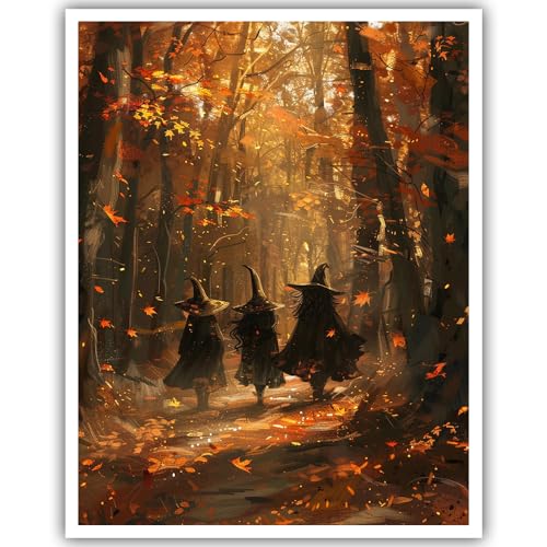 Haunting Witches in Maple Forest Wall Art