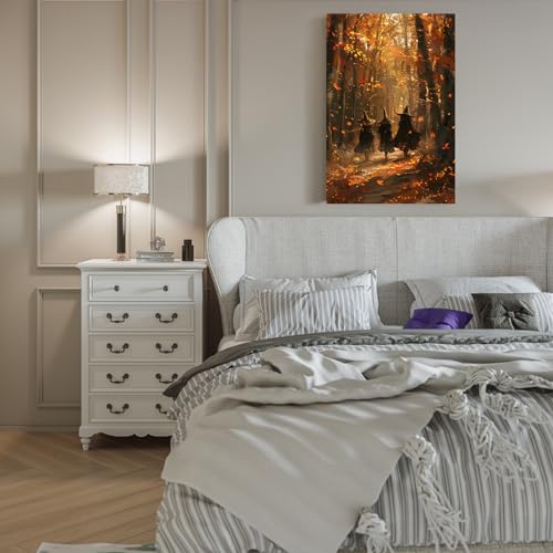 Haunting Witches in Maple Forest Wall Art