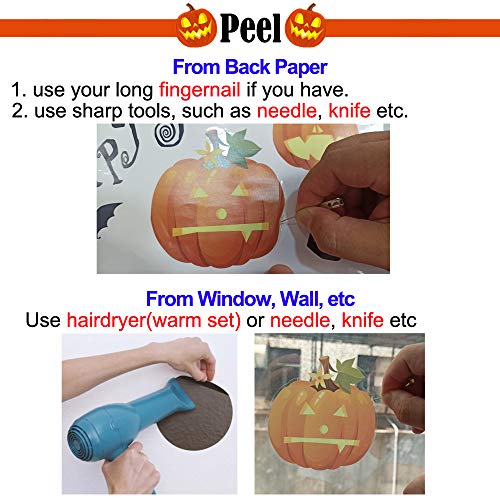 Spooky Halloween Wall Stickers: Witch, Bats & Pumpkin