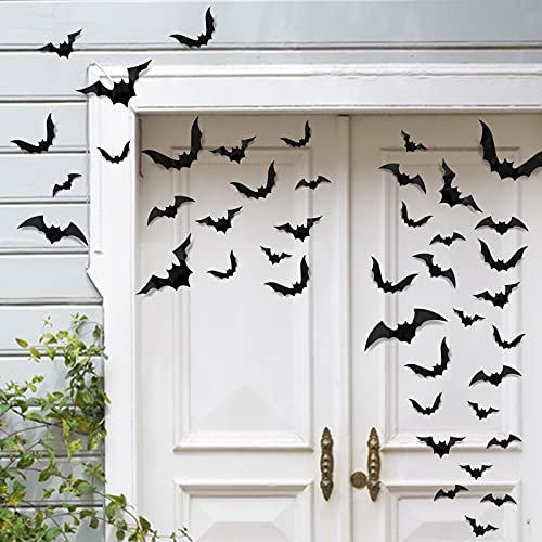88 Pcs 3D Scary Bat Wall Decorations