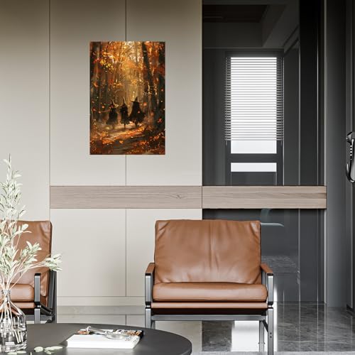 Haunting Witches in Maple Forest Wall Art