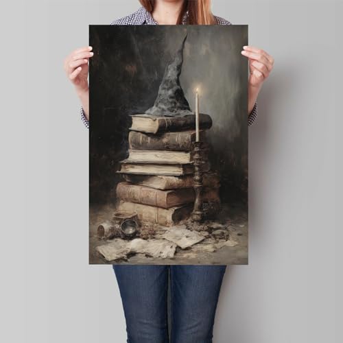 Vintage Witchy Spells Halloween Wall Art Print