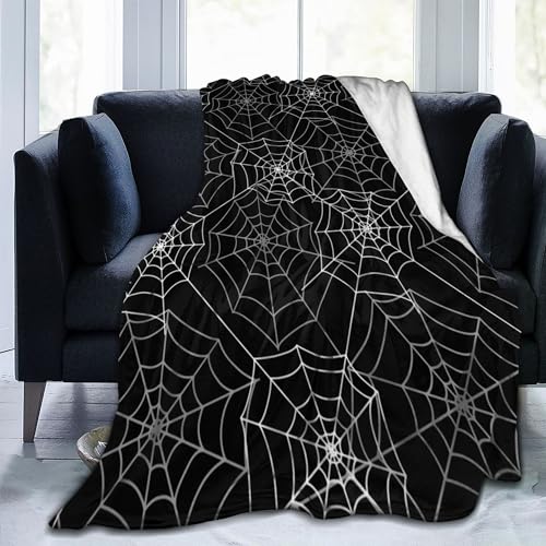 Gothic Spiderweb Flannel Fleece Halloween Blanket