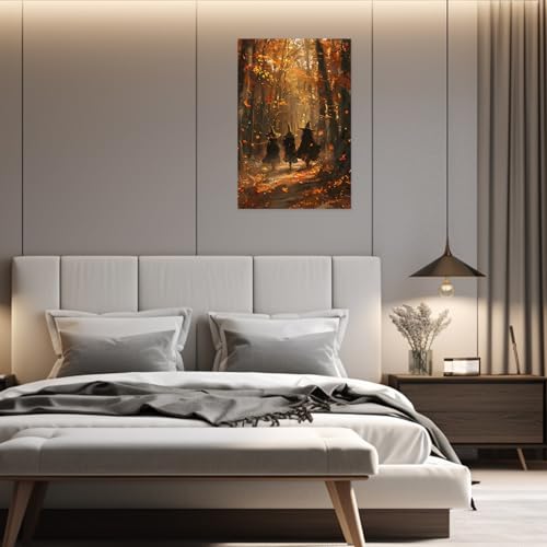 Haunting Witches in Maple Forest Wall Art