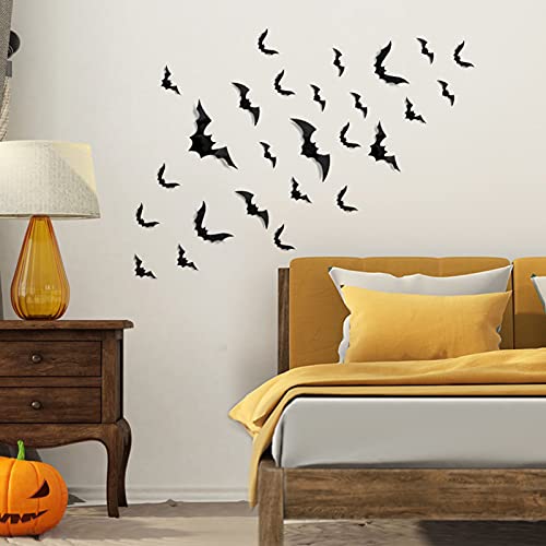 88 Pcs 3D Scary Bat Wall Decorations