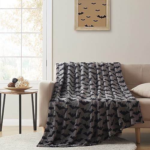 Chic Oversized Halloween Themed Plush Throw Blanket