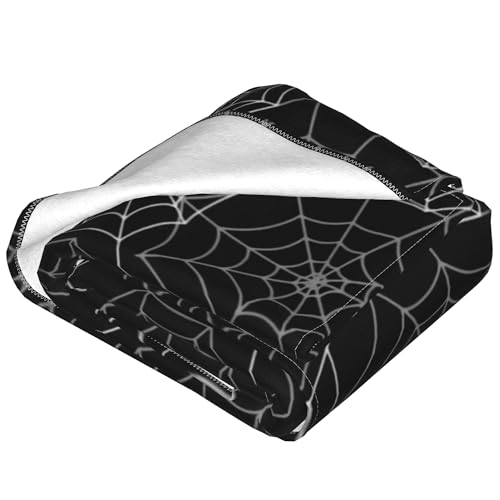 Gothic Spiderweb Flannel Fleece Halloween Blanket