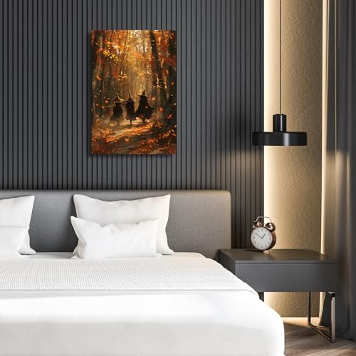 Haunting Witches in Maple Forest Wall Art