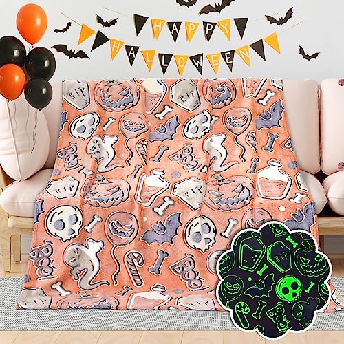 Cozy Pumpkin Plush Halloween Kids' Blanket