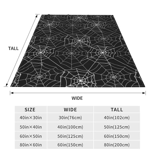 Gothic Spiderweb Flannel Fleece Halloween Blanket