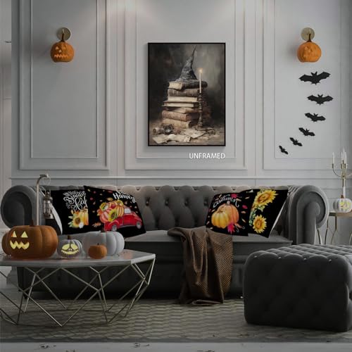 Vintage Witchy Spells Halloween Wall Art Print