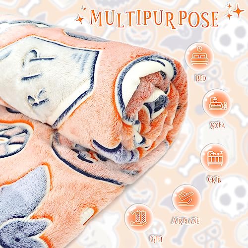 Cozy Pumpkin Plush Halloween Kids' Blanket