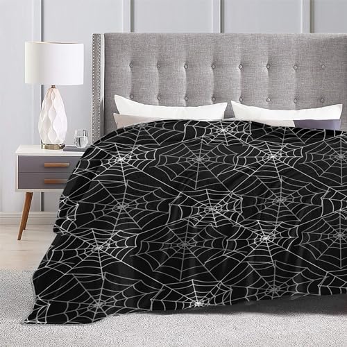Gothic Spiderweb Flannel Fleece Halloween Blanket