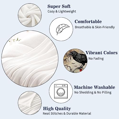 Vintage Skull Halloween Throw Blanket - Cozy Fleece