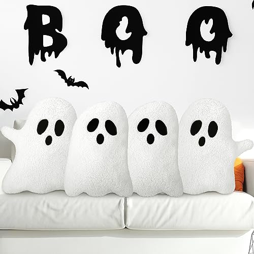Set of 4 Spooky Halloween Throw Pillows