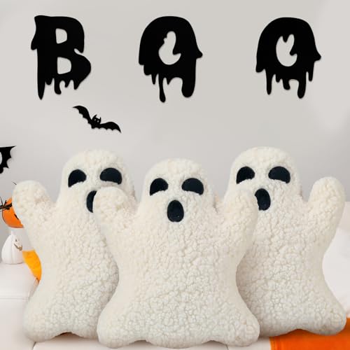 Cute Ghost Throw Pillows for Halloween Decor