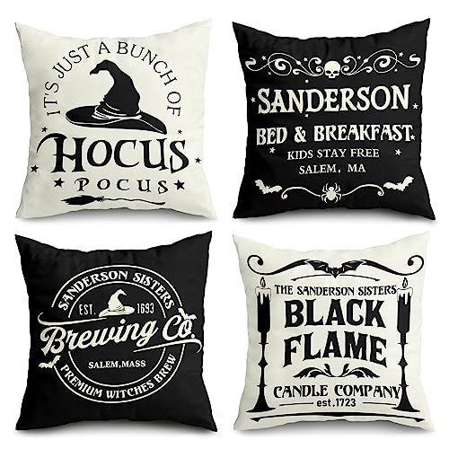 Hocus Pocus Halloween Pillow Covers Set of 4