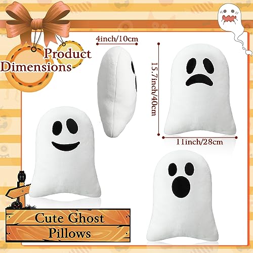 Cute Ghost Shaped Halloween Throw Pillows - 3 Pcs